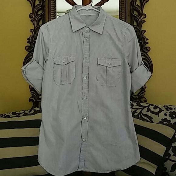 J. CREW rolled up button down shirt.  Size S. - Picture 1 of 7